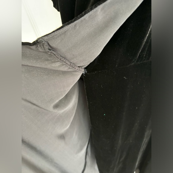 GANNI Silk Velvet Warp Dress in Black - Picture 12 of 16